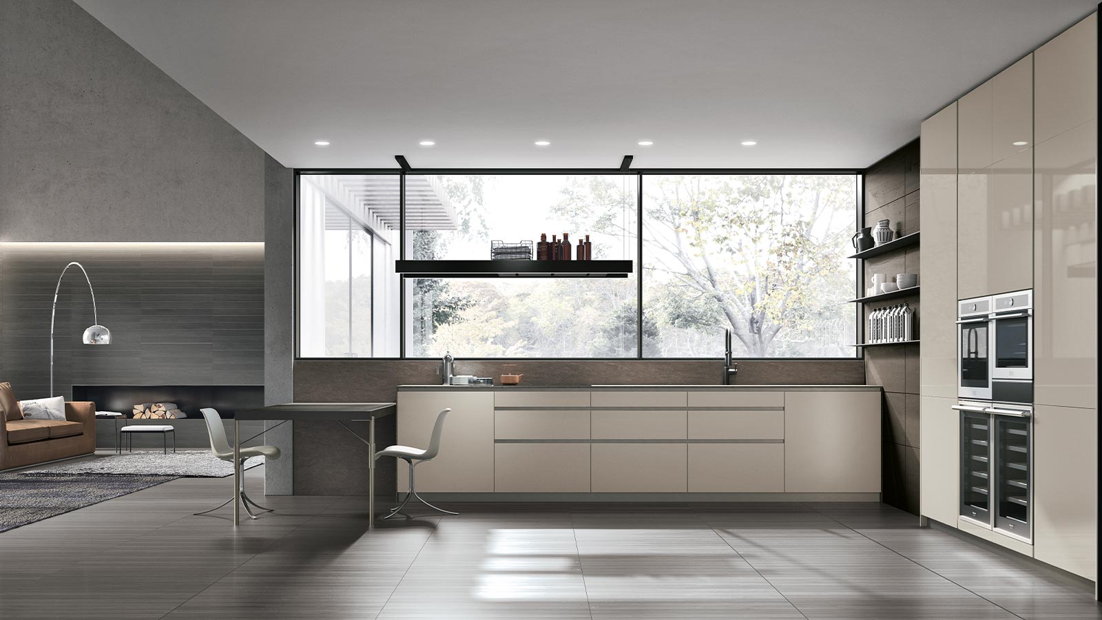 Cucina Stosa Moderna Aliant angolare crema