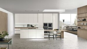 Cucina Stosa Moderna Aliant isola bianco