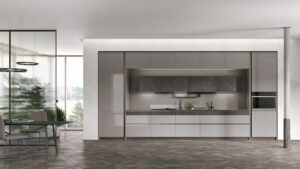 Cucina Stosa Moderna Aliant lineare grigio