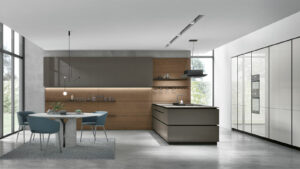 Cucina Stosa Moderna Aliant penisola marrone legno