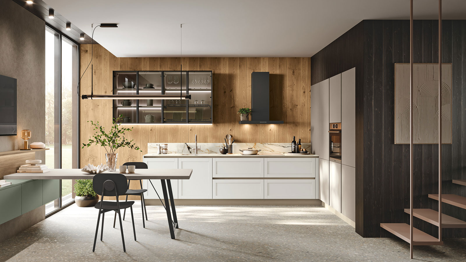Cucina Stosa Moderna Sveva angolare alkorcell white matt